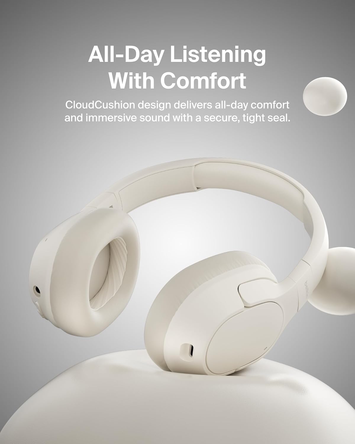Belkin SoundForm Isolate Active Noise-Cancelling Wireless Headphones