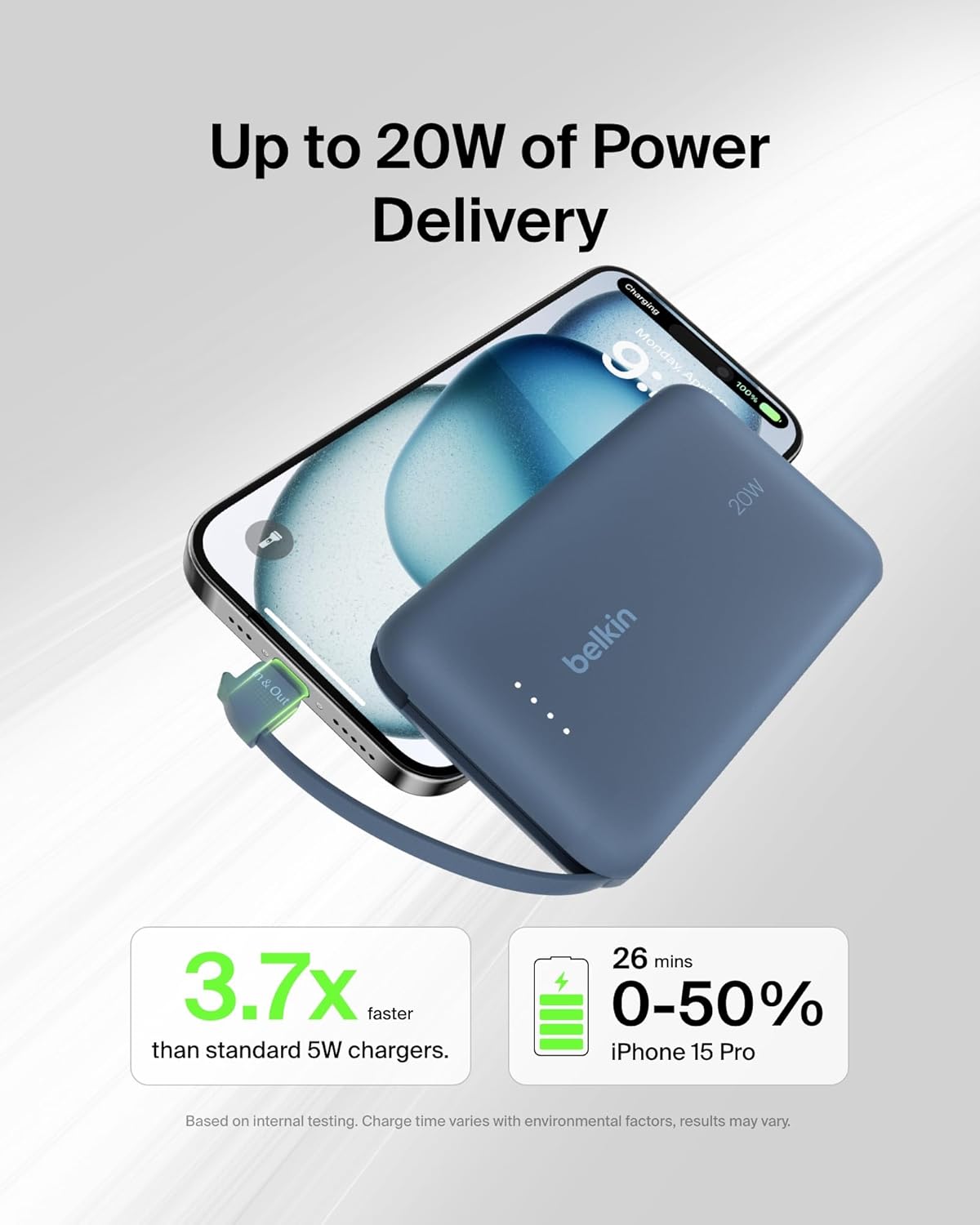 Belkin 10k Power Bank Fast Charge with Cable