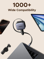 UGREEN Nexode Car Charger 75W with Retractable USB-C Cable